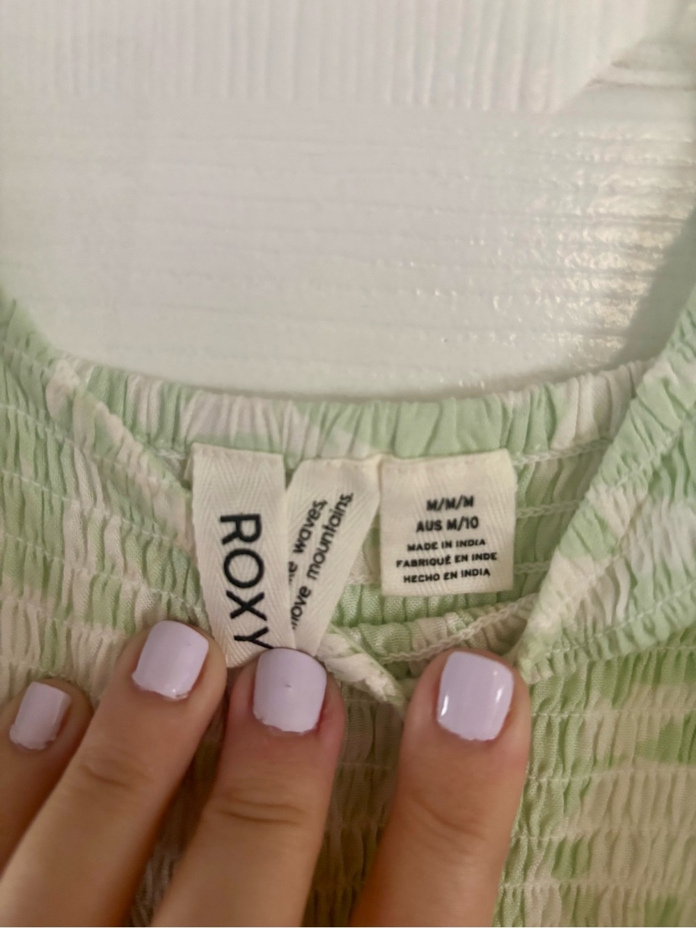Roxy Women’s Light Green Tropical Print Maxi Dress - Picture 10 of 10